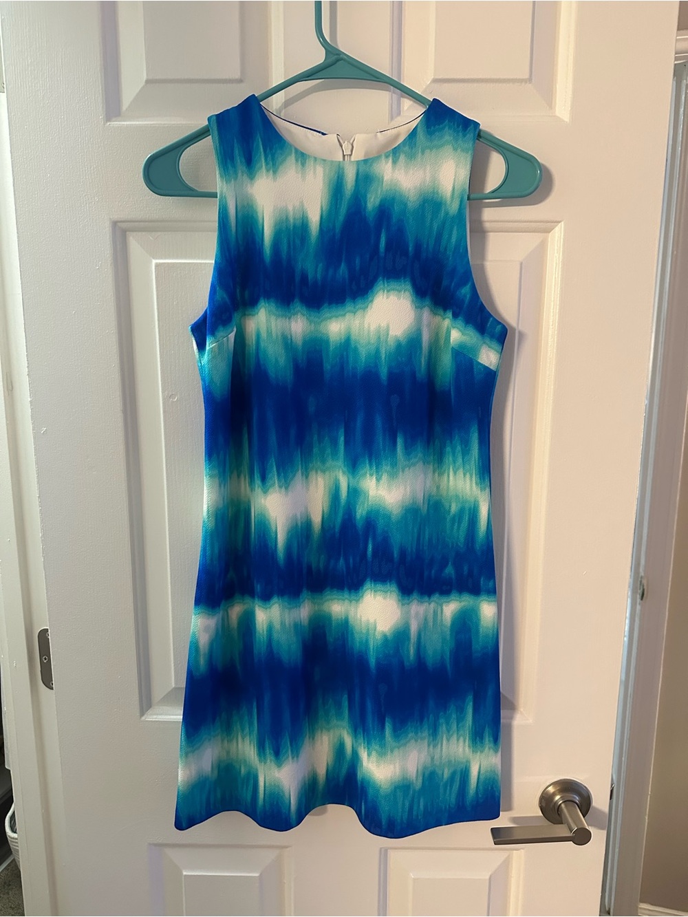 love...ady Blue & White Tie-Dye Shift Dress